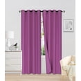 thumbnail image 1 of Sapphire Home Double Microfiber Blackout Curtains - 2-Panel Sets of 54x63 100% Black Out Curtains for Bedroom-Durable 3-Layer Foam Insulated, Sun Blocking Window Curtain - MicroBlkout, 63", Hot Pink, 1 of 1