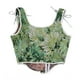 thumbnail image 5 of Camisola moldeadora de cintura con encaje y lazo sin espalda con estampado de flores para mujer, top de poliéster, 5 of 8