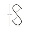 thumbnail image 2 of Uxcell Carbon Steel S Hooks 90mm/ 3.54" Long Hanger Black 4Pack, 2 of 6