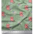 thumbnail image 1 of Soimoi Poly Crepe Fabric Rat & Cat Kids Print Fabric by Yard 52 Inch Wide, 1 of 1