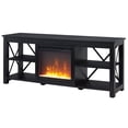 thumbnail image 4 of Evelyn&Zoe Sawyer Rectangular TV Stand with Crystal Fireplace for TV's up to 65", Black, 4 of 9