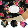 thumbnail image 4 of Round Fitted Tablecloth with Elastic Edges Fits 36"-44" Round Tables Pioneer Colorful Floral Waterproof Table Cover Washable Indoor and Outdoor for Party Kitchen Dinner Banquet Patio Picnic, 4 of 7