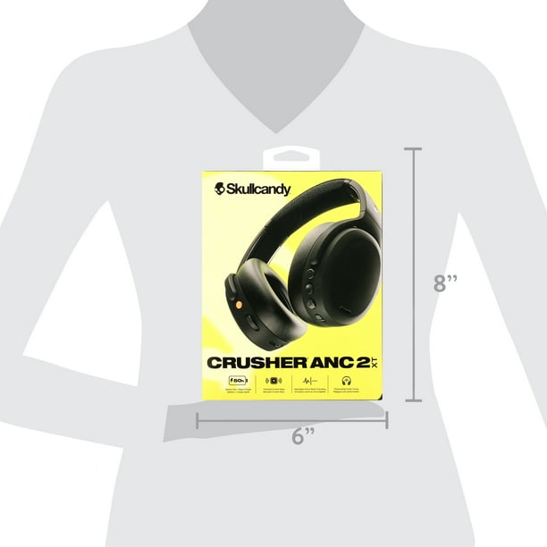 【美品】Skullcandy Crushet ANC Crusher ANC 2 - Bass Headphones with Noise Canceling | True
