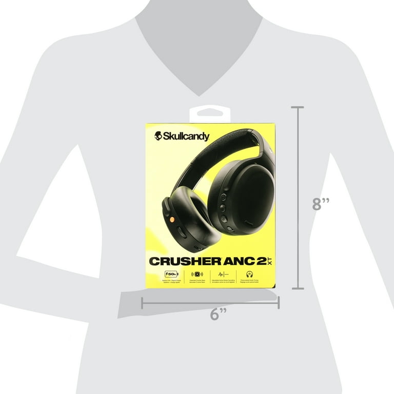 Skullcandy Crusher ANC XT 2 Over-Ear Headphones with Personalized Bass & Bluetooth, Noise Cancelling, Black - Walmart.com Skullcandy Crusher ANC XT 2 Over-Ear Headphones with Personalized Bass & Bluetooth, Noise Cancelling, Black - Walmart.com