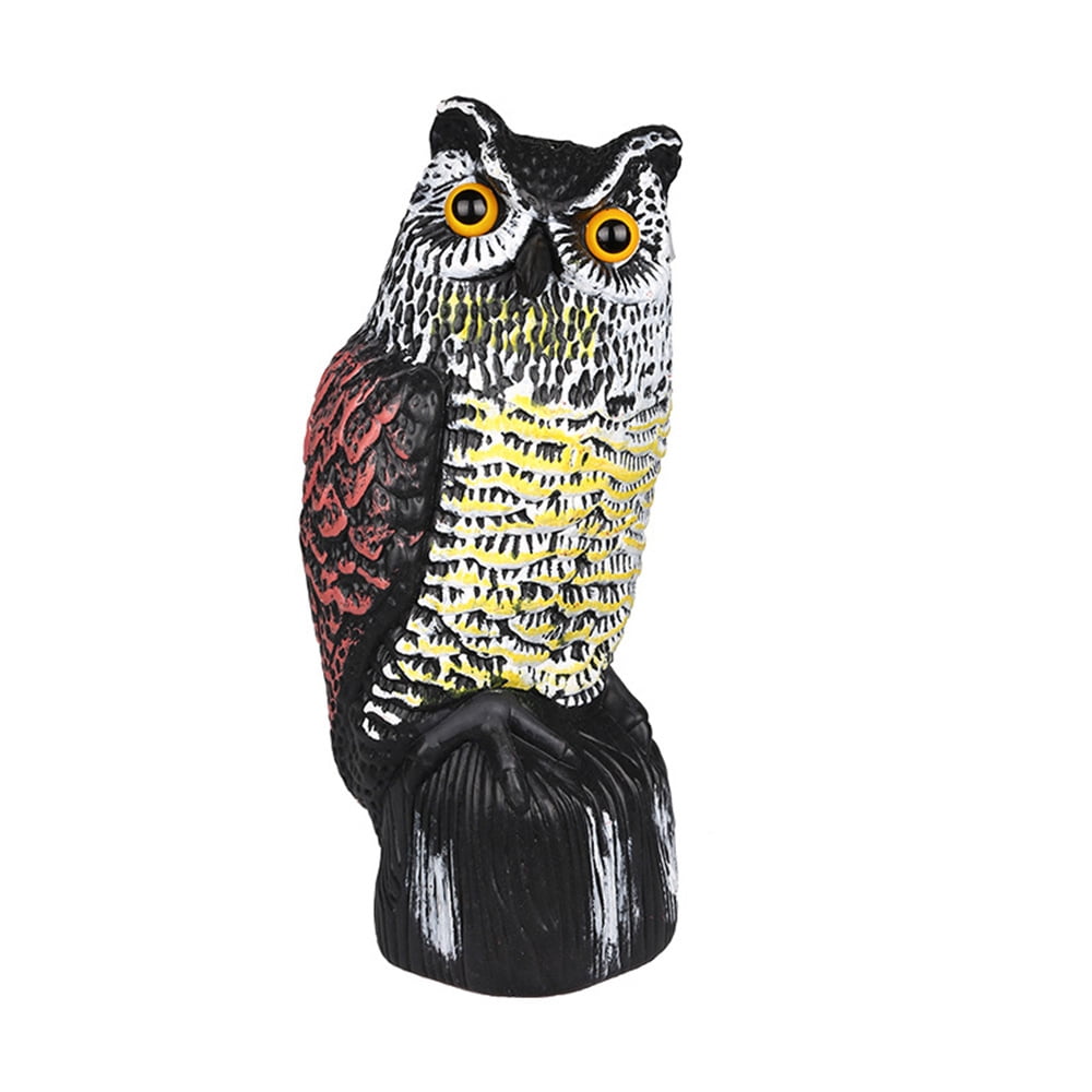 Owl Scarecrow Sculpture Garden Decoration Fake Owl Plastic Owl