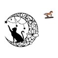 thumbnail image 1 of Escultura de gato iluminado por , figura de metal, arte de pared, adorno de , estatua de caballo, obra de arte coleccionable para dec, 1 of 7