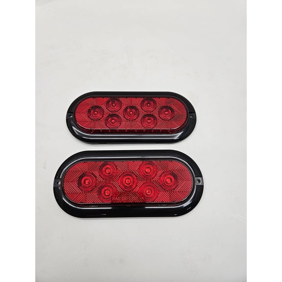 Oval Surface Mount LED Stop /Turn/ Tail Lights Low Profile Truck Trailer Camper