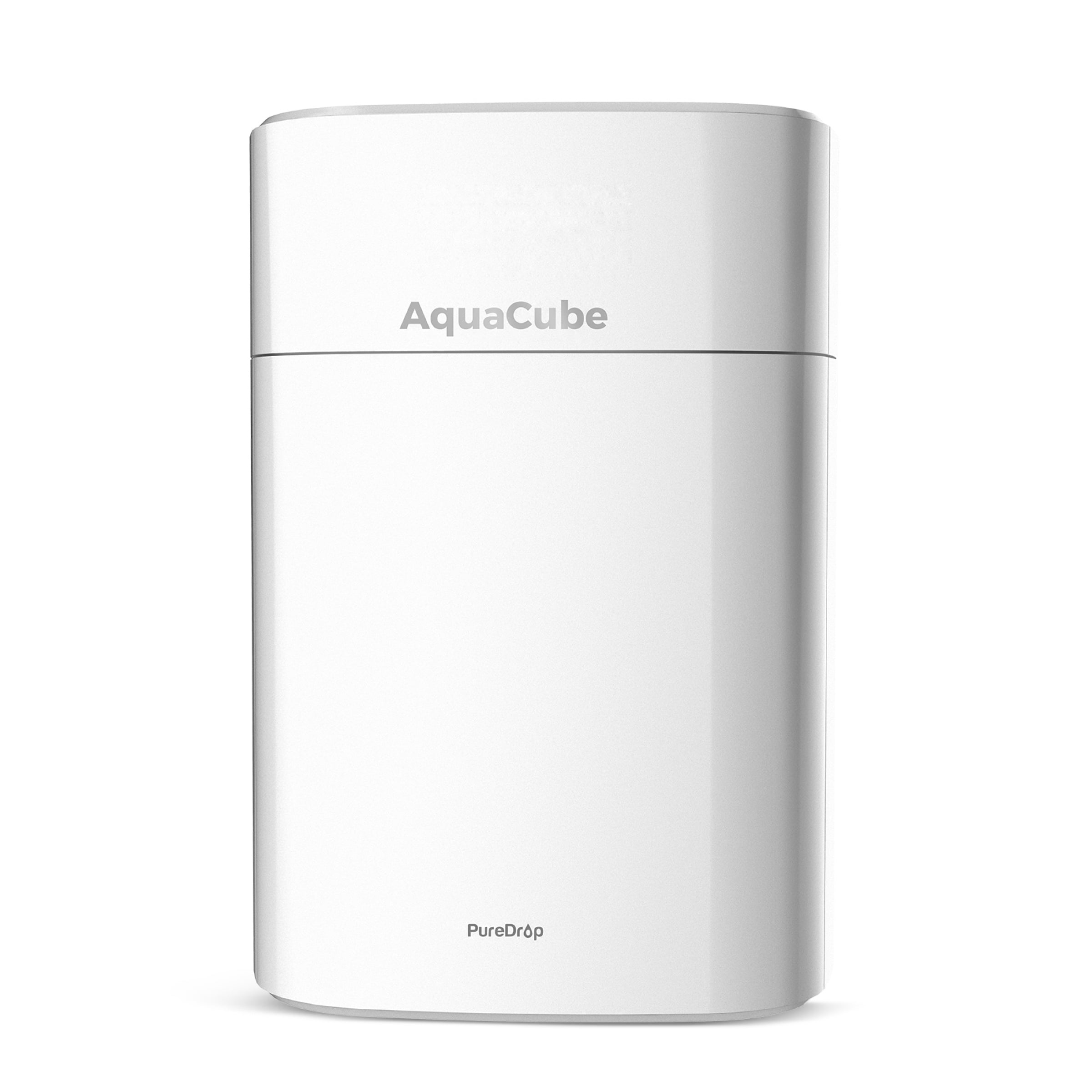 PureDrop CUW4 Aquacube Tankless Drinking Water Filter System Compact Ultra Filtration for Sink, RV, and More, White