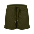 thumbnail image 3 of Running Shorts for Women Plus Size Casual Summer Beach Drawstring With Pockets Loose Cute Vacation Trendy Cargo Gym Bike Pull On Jogger Green Bottoms Sizes XL, 3 of 8