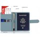 thumbnail image 3 of Funda de piel de primera calidad para pasaporte, resistente al agua, con bloqueo Rfid, cartera de viaje, porta pasaporte con portalápices WD.WDQZL Hogar, 3 of 7