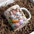 Glass Easter Bunny Mug 3D Easter Bunny Ceramic Mug Cute Bunny Coffee