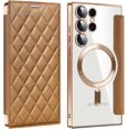 thumbnail image 2 of for Samsung Galaxy s24 Ultra Case Card Holder Wallet Pu Leather Flip Cover Clear Lens Protector [Compatible with Magsafe ] Magnetic Funda para S 24 Ultra 6.8 '' 2024 Best Phone Case, 2 of 12