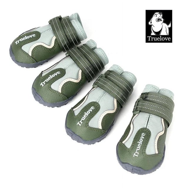 Truelove Dog Shoes for Large Medium Dog Boots & Paw Protectors for Winter Snowy Day Pavement Waterproof with TPR Sole TLS3963 ShopWise Round