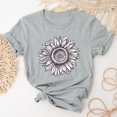 thumbnail image 4 of Cathalem Crop Top Oversize pour Femmes Manches Courtes Double Doublure T-Shirts Serrés Crop, Gris P, 4 of 5