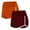 Wine, variant on Timegard Shorts for Women 2pc Summer High Waist Slim Fitting Comfy Homewear Casual Shorts Color Block