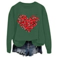 thumbnail image 3 of Inverlee Valentine's Day Sweatshirts for Women Sweet Love Heart Print Sweatshirts Work Pullover Sweater Tops Crewneck Dressy Casual Valentine's Day Gifts, 3 of 4