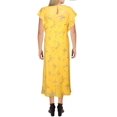 thumbnail image 2 of Ralph Lauren Womens Floral Ruffled Dress, Yellow, 10, 2 of 3