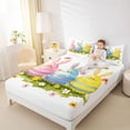 thumbnail image 3 of Erosebridal Funny Easter Eggs Kids Full Size Sheets,Colorful Blossom Flowers Cute Daisy Bed Sheets For Girls 4 Pieces, 3 of 6