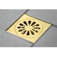 thumbnail image 2 of Kingston Brass BSF4161PB 4 in. Watercourse Sunburst Square Grid Shower Drain, Polished Brass, 2 of 7