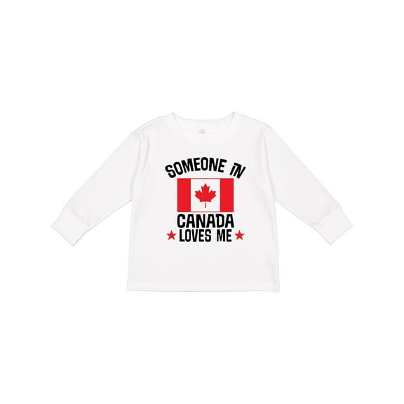 Inktastic Someone In Canada Loves Me Boys or Girls Long Sleeve Toddler T-Shirt