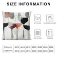 thumbnail image 5 of Chilfamy  Wine Throw Pillow Cushion Cover, Abstract Wine Glasses Silhouettes with Dots Alcohol Drink Modern, Decorative Square Accent Pillow Case, Black Grey, 5 of 5