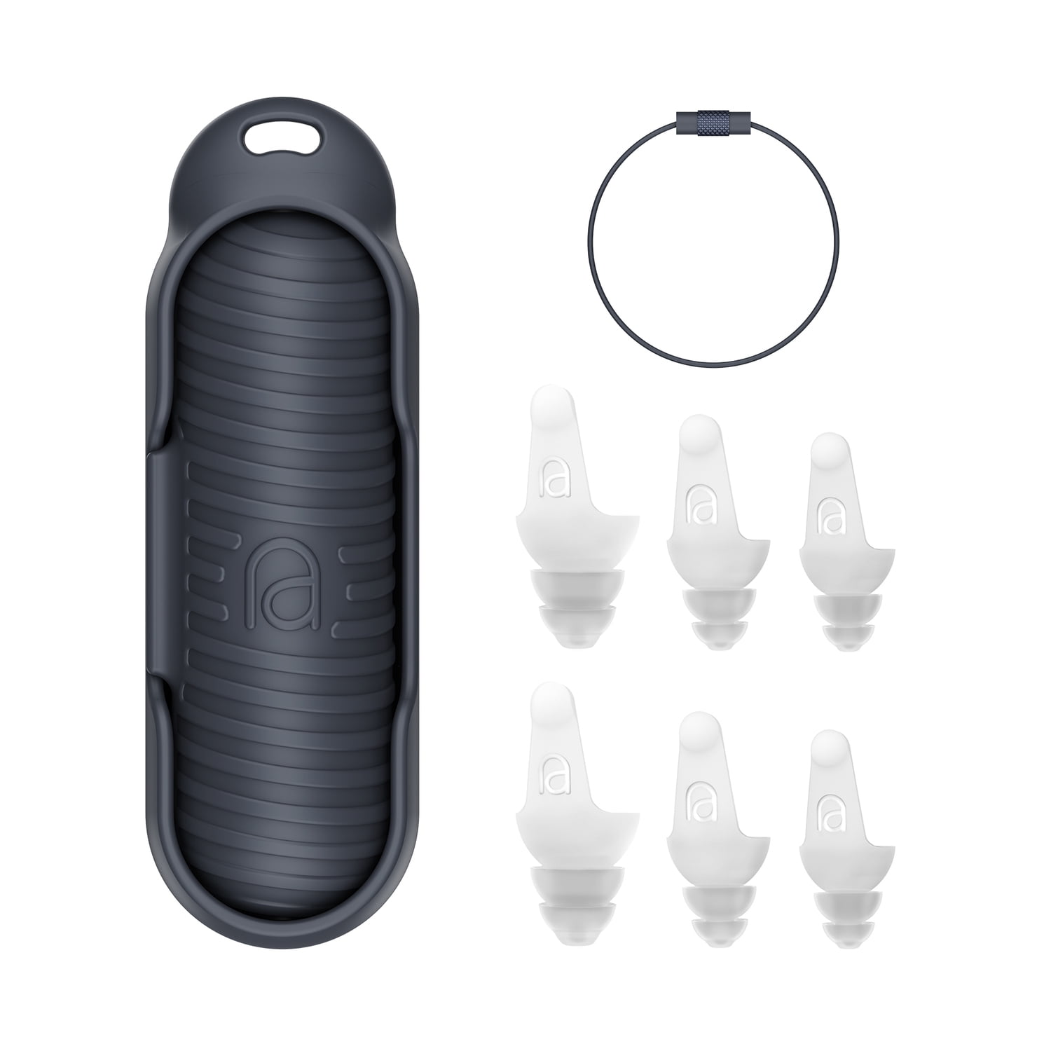 Mixx assistive audio Sleep Noise-Reducing Low-Profile Earplugs with Travel Case, USAA-SLP-NP-496