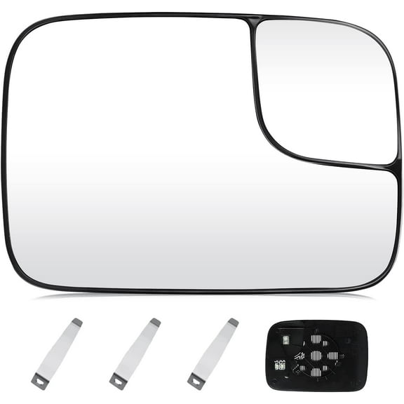 Passenger Side Towing Mirror Glass Replacement For 05-09 Dodge RAM 1500, 2500, 3500 (Heated Defrost)