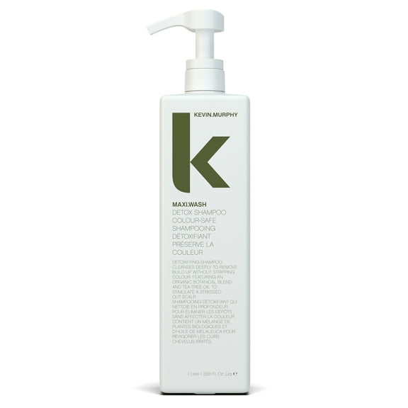 KEVIN.MURPHY MAXI.WASH - Detox Shampoo - Removes Buildup & Minerals - Colour Safe Shampoo - Also a Scalp Shampoo - Sulphate Free & Paraben Free - 1000 mL / 33.8 fl oz