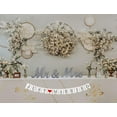 thumbnail image 5 of Wedding Decorations Set - Large Just Married Banner & Wooden Mr & Mrs Signs, Black, 5 of 10