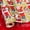 Gold Printed Retro Santa, variant on HOMERAL Christmas Wrapping Paper Roll - Gift Wrap with Santa Astronauts, Rockets, Planets and Polka Dots - Perfect for Christmas - 17 Inch X 33 Feet