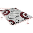thumbnail image 5 of Handcraft Rugs-Swirls/Circles/Spiral Modern Contemporary abstrac tHand Carved Area Rug-Silver/Lava Red/Gray/Black, 5 of 10