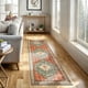 thumbnail image 3 of Alfombra Lahome Boho Tribal, lavable, 60 x 240 cm, color verde oxidado y opaco, 3 of 9