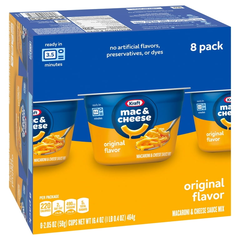 Kraft Original Mac & Cheese, 8 ct Box, 2.05 oz Cups