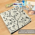thumbnail image 4 of FORMRS 3 Ring Photo Album 4"x6" Self Adhesive Large Capacity PU Leather Cover, Leaves Pattern, 4 of 8