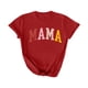thumbnail image 1 of Camiseta de mujer Penkiiy Mama Carta impresa T-shirt Día de la Madre Tops de manga corta 3XL Rojo, 1 of 5