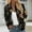 *Black, variant on ClodeEU Women's Christmas Print Jacket,Zip Up Long Sleeve Jacket With Pockets,Trendy Christmas Outwear Black,Womens Plus L