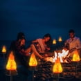 thumbnail image 2 of Solar Halloween Lights Outdoor, 4 Pack Solar Torch Lights with Flickering Flame, Waterproof LED Flame Torches - Outdoor Light for Camping Garden Landscape Yard Halloween Decorations, 2 of 9