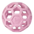 thumbnail image 4 of JW HOL-ee Roller™ Tug and Fetch Treat Dispenser Puzzle Ball Dog Toy, Natural Rubber, Small 3" for Small Dogs up to 20 lb, Pink, Pack of 1, 4 of 8