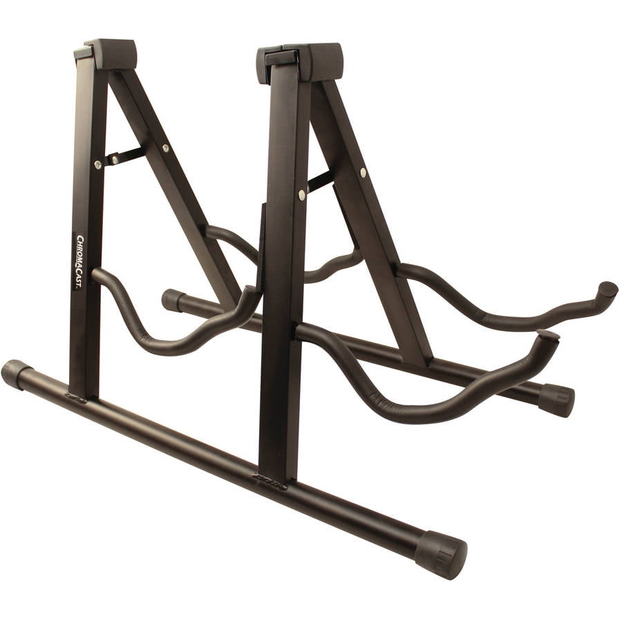 ChromaCast Universal Folding Double Guitar Stand with Secure Lock For