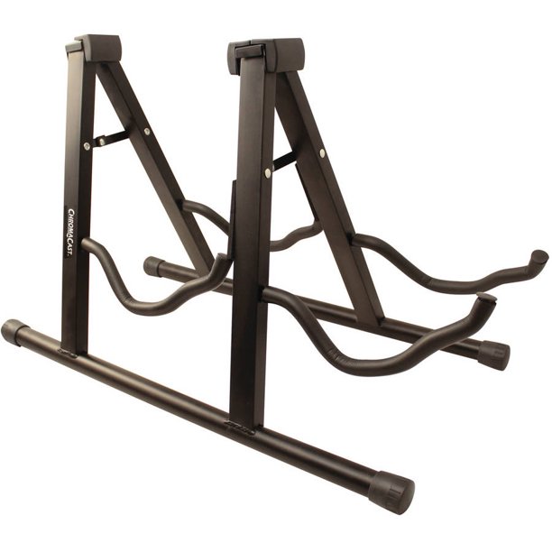ChromaCast Universal Folding Double Guitar Stand with Secure Lock For