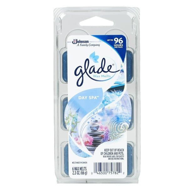 Glade Wax Melts, Day Spa, 2.3 Oz. (Pack of 6)