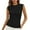 Black, variant on Wyobmus Women's High Neck Tank Top 2025 Trendy Summer Casual Ribbed Knit Slim Fit Tunic Basic Textured Crewneck Sleeveless Shirts S-2X Navy