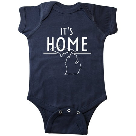 

Inktastic It s Home- State of Michigan Outline Gift Baby Boy or Baby Girl Bodysuit
