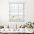 thumbnail image 2 of Linen Avenue Cordless 2" Faux Wood Blind White 58 W x 72 H, Outside Mount, 2 of 8
