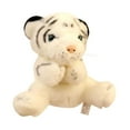 thumbnail image 2 of Marionetas de mano de animales, tigre de peluche para juego interactivo, peluche móvil Blanco, 2 of 9