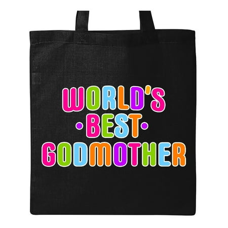 Worlds Best Godmother Tote Bag Black One Size (Best Eco Lodges In The World)