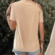 thumbnail image 3 of Gibobby Playera de Verano para Mujer Camiseta manga corta con hombros descubiertos y cuello inclinado Sexy verano para mujer(Beige,M), 3 of 5