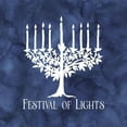 thumbnail image 3 of Reed, Tara 20x20 Black Modern Framed Museum Art Print Titled - Festival of Lights blue IV-Menorah, 3 of 5
