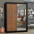 thumbnail image 2 of Ropero Closet Madesa Denver 2 Puertas Corredizas con Espejo Negro/Marrón, 2 of 5