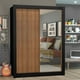 thumbnail image 2 of Ropero Closet Madesa Denver 2 Puertas Corredizas con Espejo Negro/Marrón, 2 of 5